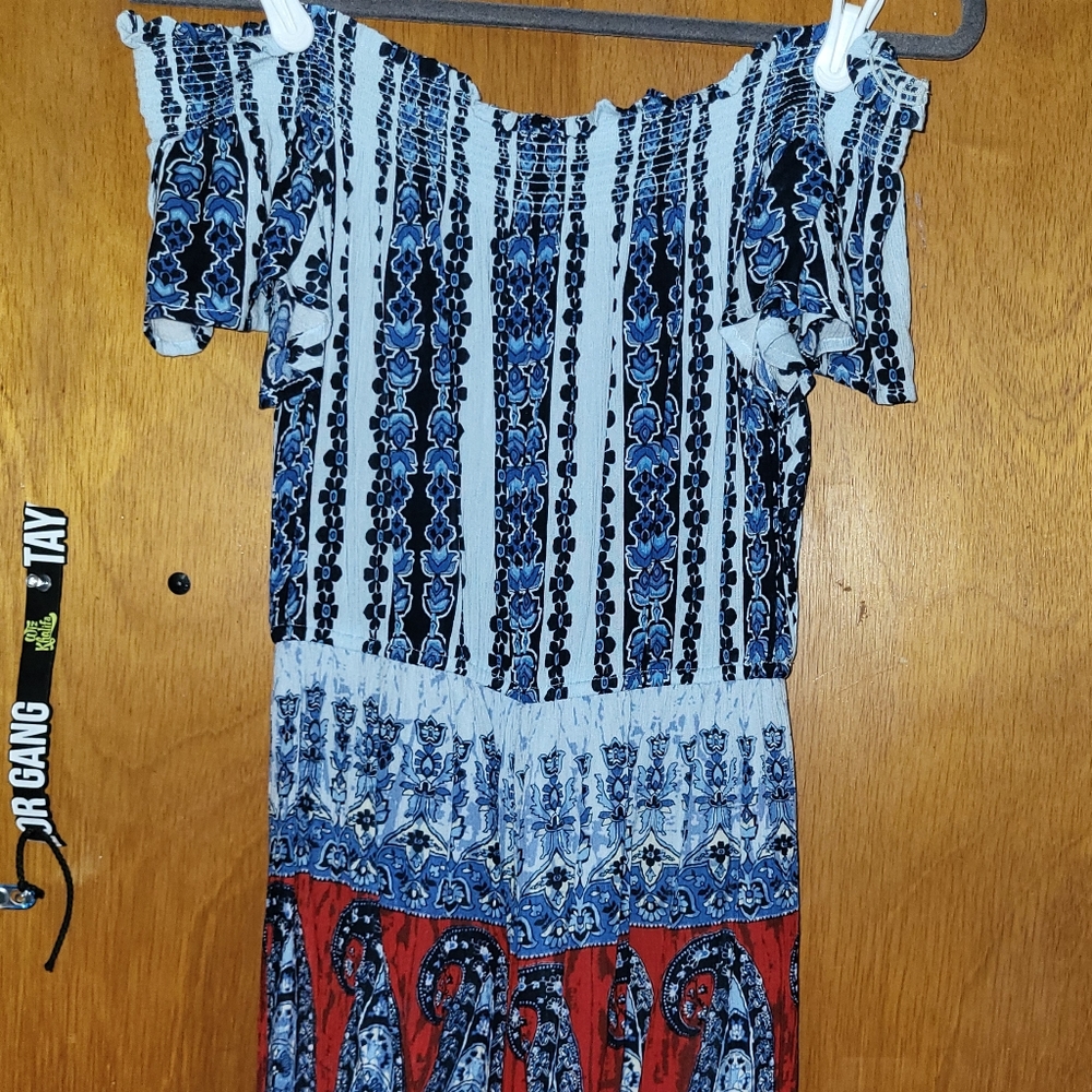 Blue Rain Medium Paisley Romper
